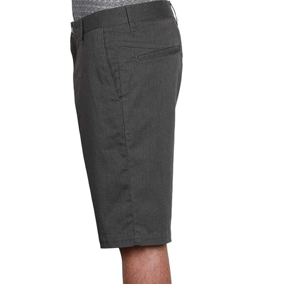 Volcom VMonty Charcoal Gray Heather Flat Front Shorts Skater Style | Size 32 - Picture 2 of 15